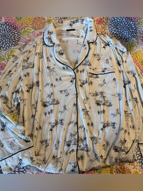 NWT aerie xxl button down Disney Bambi top